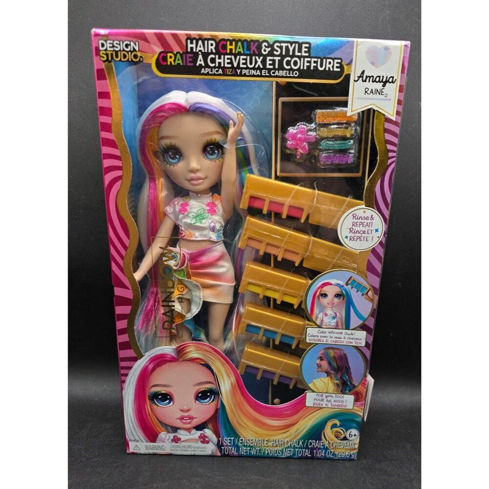 Rainbow High Amaya Raine Hair Chalk And Style Doll Set With Accessories